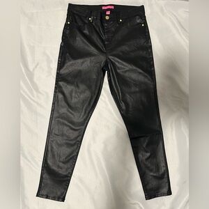 NWOT Lilly Pulitzer Eagan High-rise Stretch Faux Leather Black Pants | Size 14